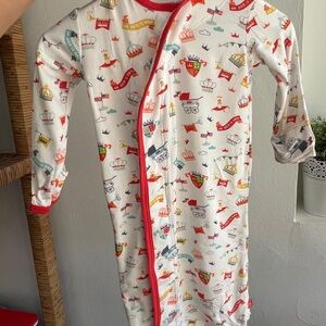 Magnetic Me Multicolor Crown and Flag Print One Piece